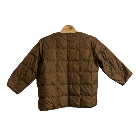 Vtg Eddie Bauer Down Filled Tan Work‎ Chore Barn Coat Medium Detachable Liner - Picture 3 of 7